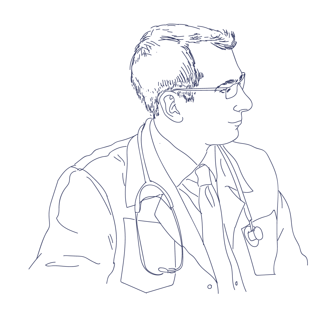 Illustration eines Arztes